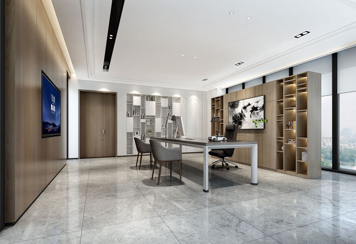 杭州智能廠房董事長辦公室裝修設(shè)計(jì)效果圖