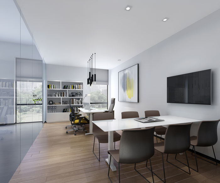 杭州食品公司辦公室辦公區裝修設計效果圖