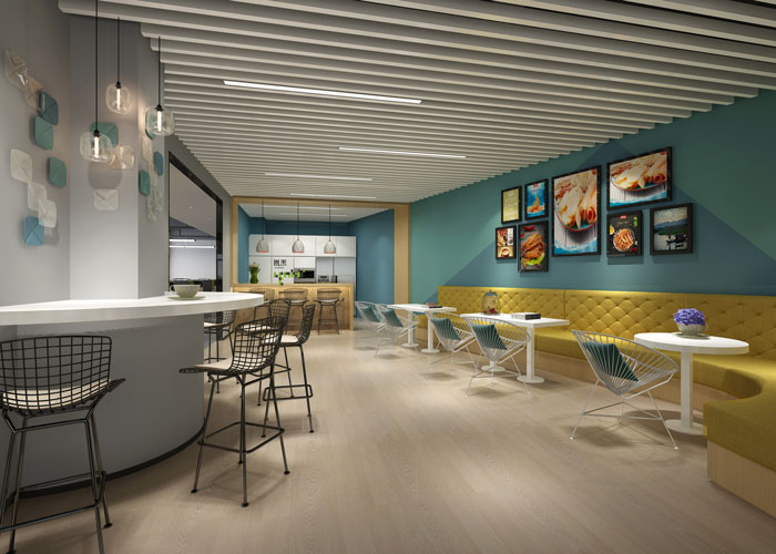 杭州食品公司辦公室茶水間裝修設計效果圖