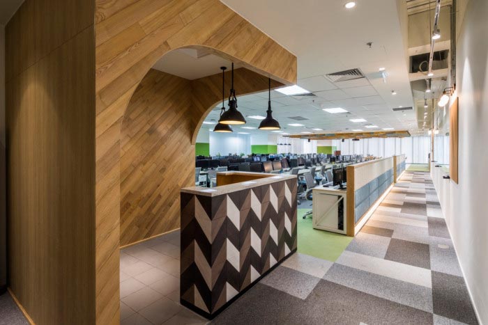 開發中心辦公室過道裝修設計效果圖