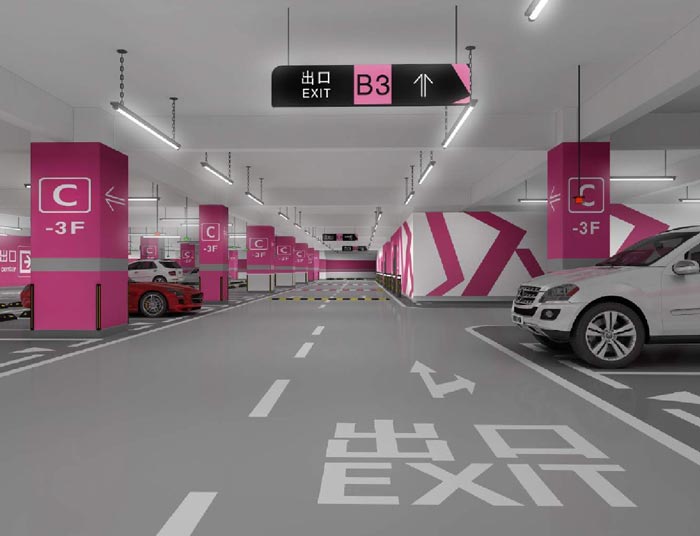 寫(xiě)字樓地下停車(chē)場(chǎng)效果圖