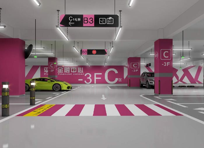 寫(xiě)字樓地下停車(chē)場(chǎng)效果圖