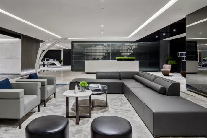 3000平方辦公樓接待區(qū)設(shè)計(jì)方案