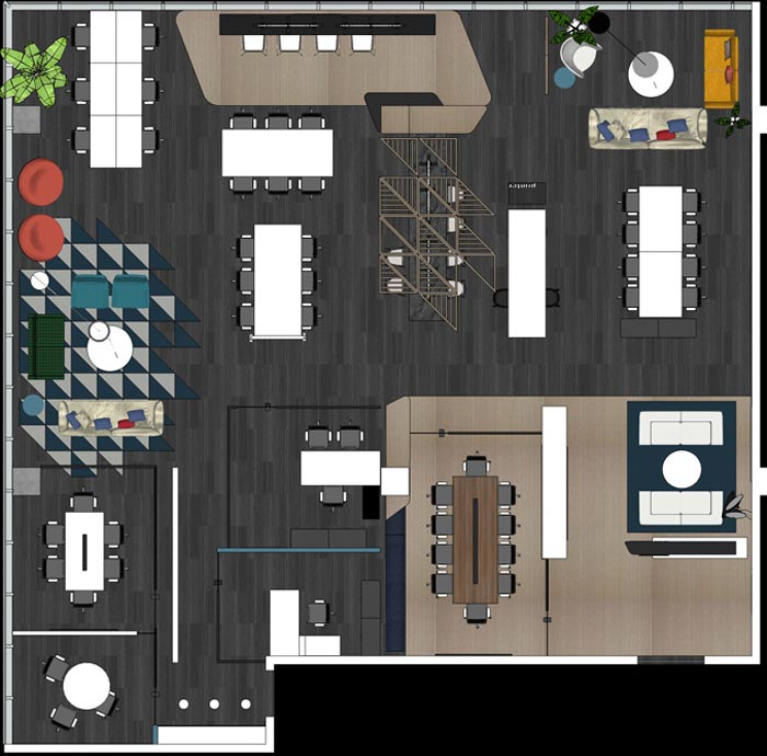 400平方辦公室設計平面圖