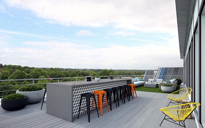 夾層樓辦公室開放區裝修設計效果圖