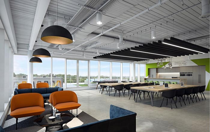 夾層樓辦公室休息區裝修設計效果圖