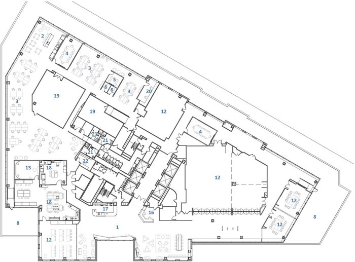 微軟研發中心設計一層平面圖