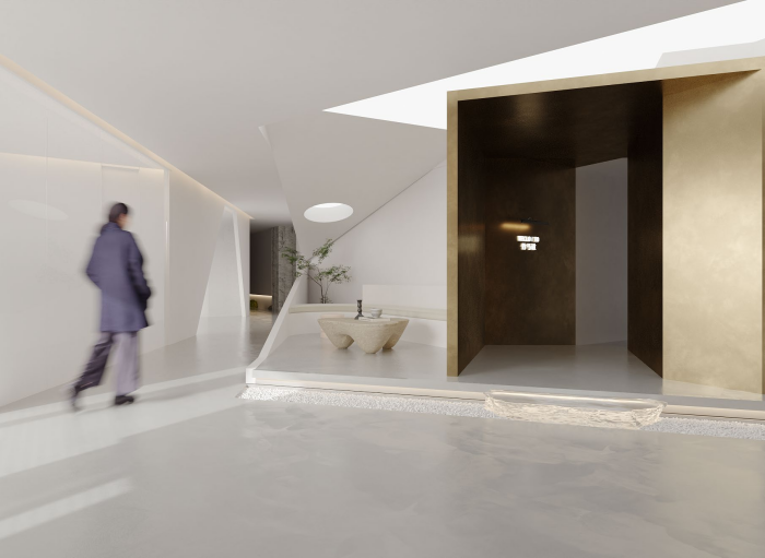 服裝公司奶油風格辦公室設計